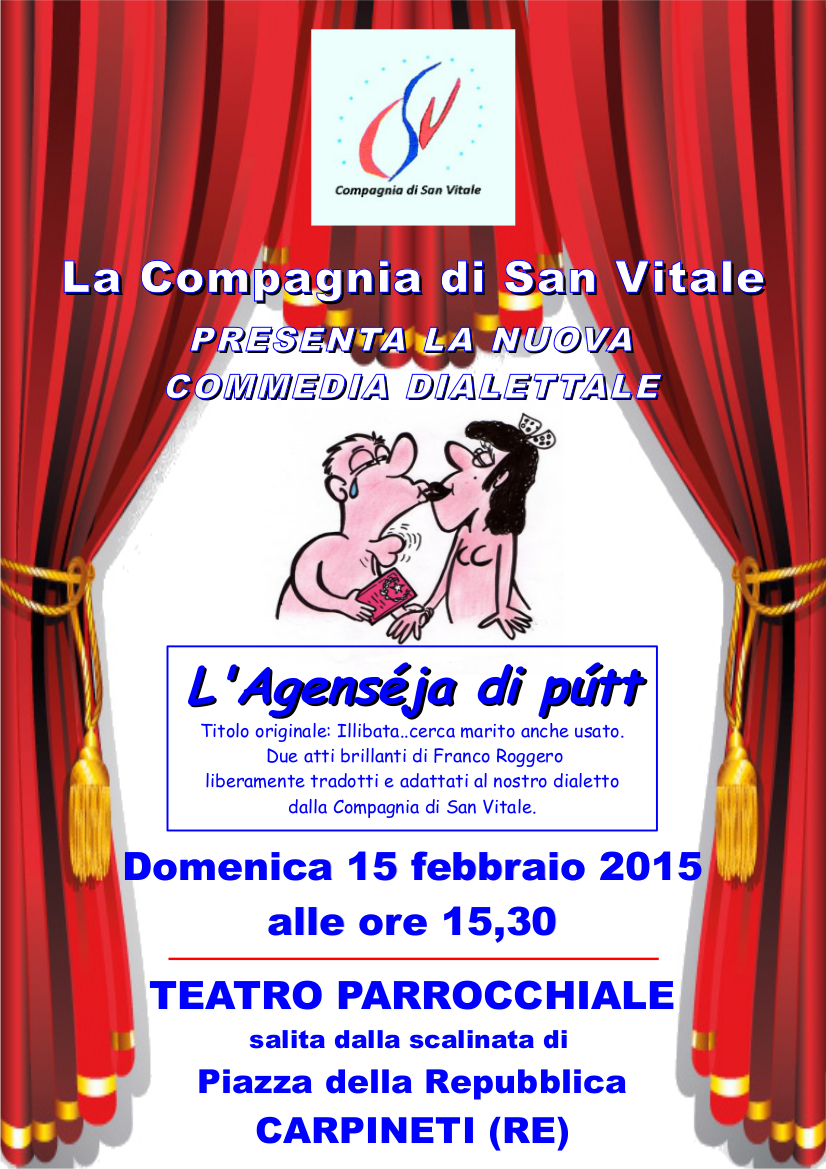La Compagnia dialettale CSV vi aspetta tutti in Teatro a Carpineti!